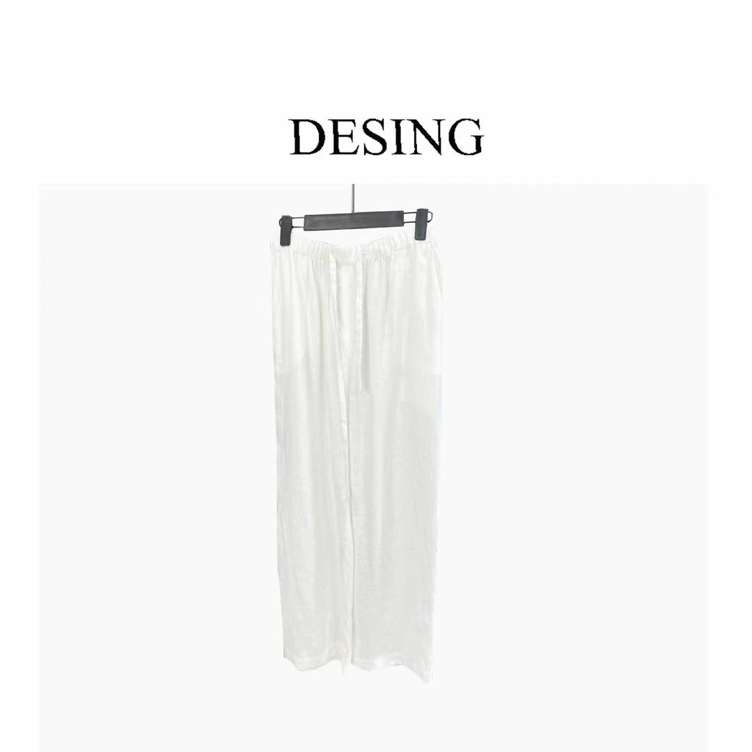 【七号小店】2025新款时尚亚麻直筒裤A75337