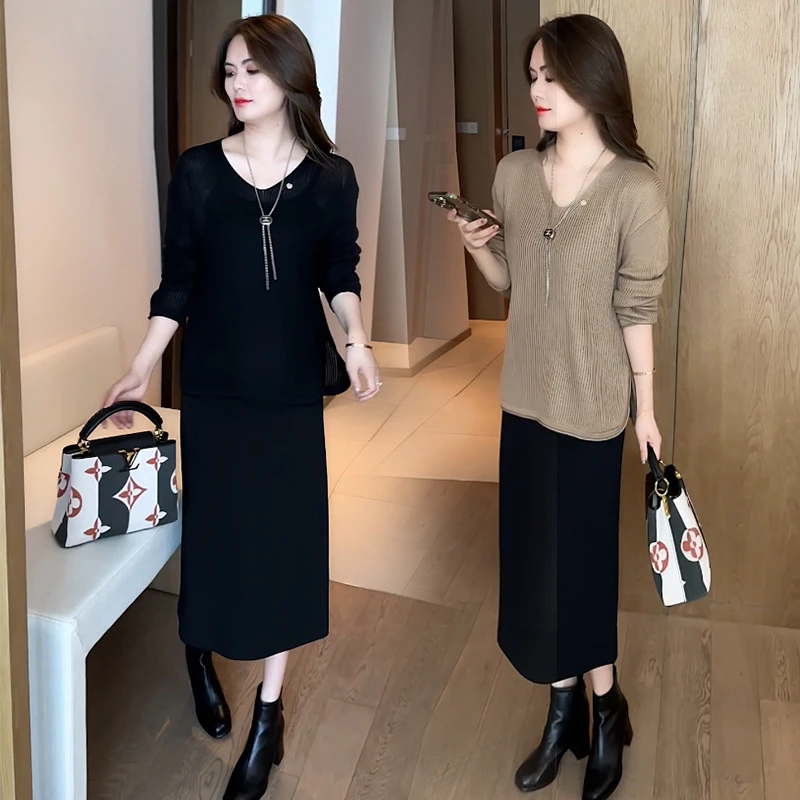 秋款新品长袖女打底衫内搭简约休闲宽松针织上衣 9712