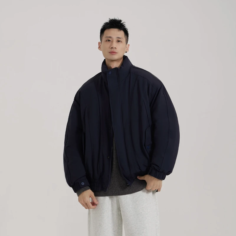 冬季新款90白鸭绒立领防风保暖百搭潮流设计男女同款羽绒服9592