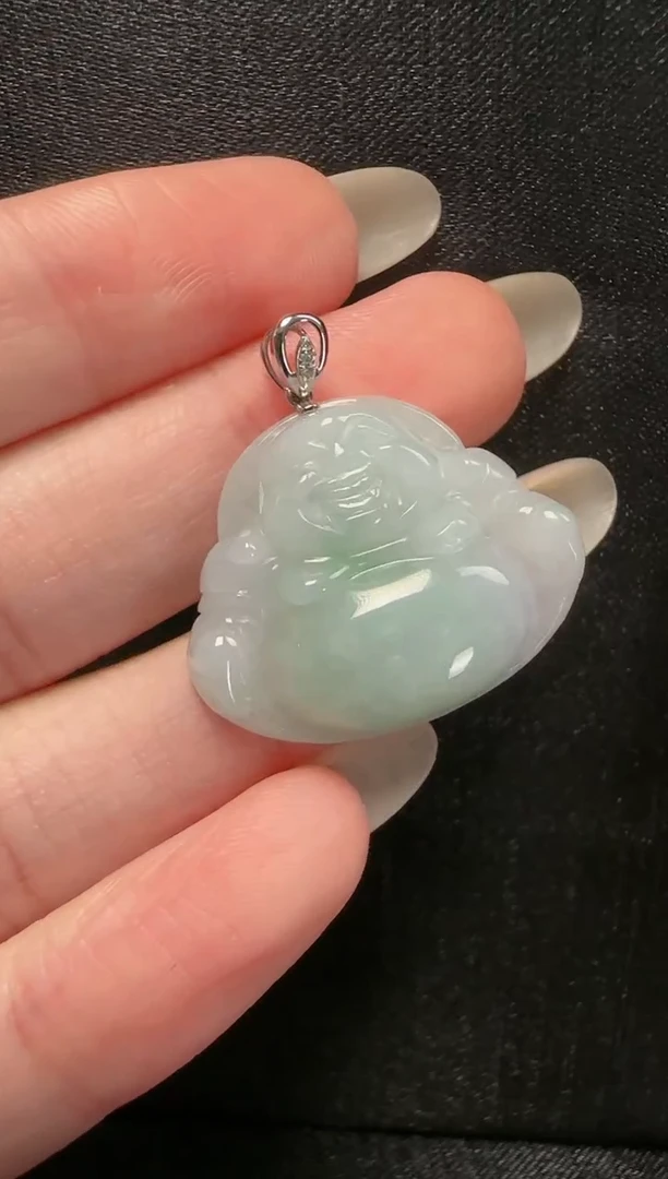 【闪购商品】翡翠颈饰18K金镶嵌027玉佛一个