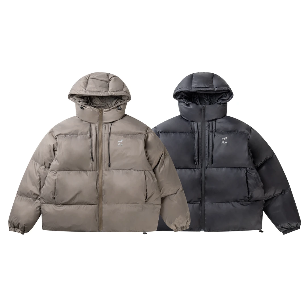 TAELE PLUS 美式复古潮牌夹棉加厚面包棉服cleanfit连帽外套TP059