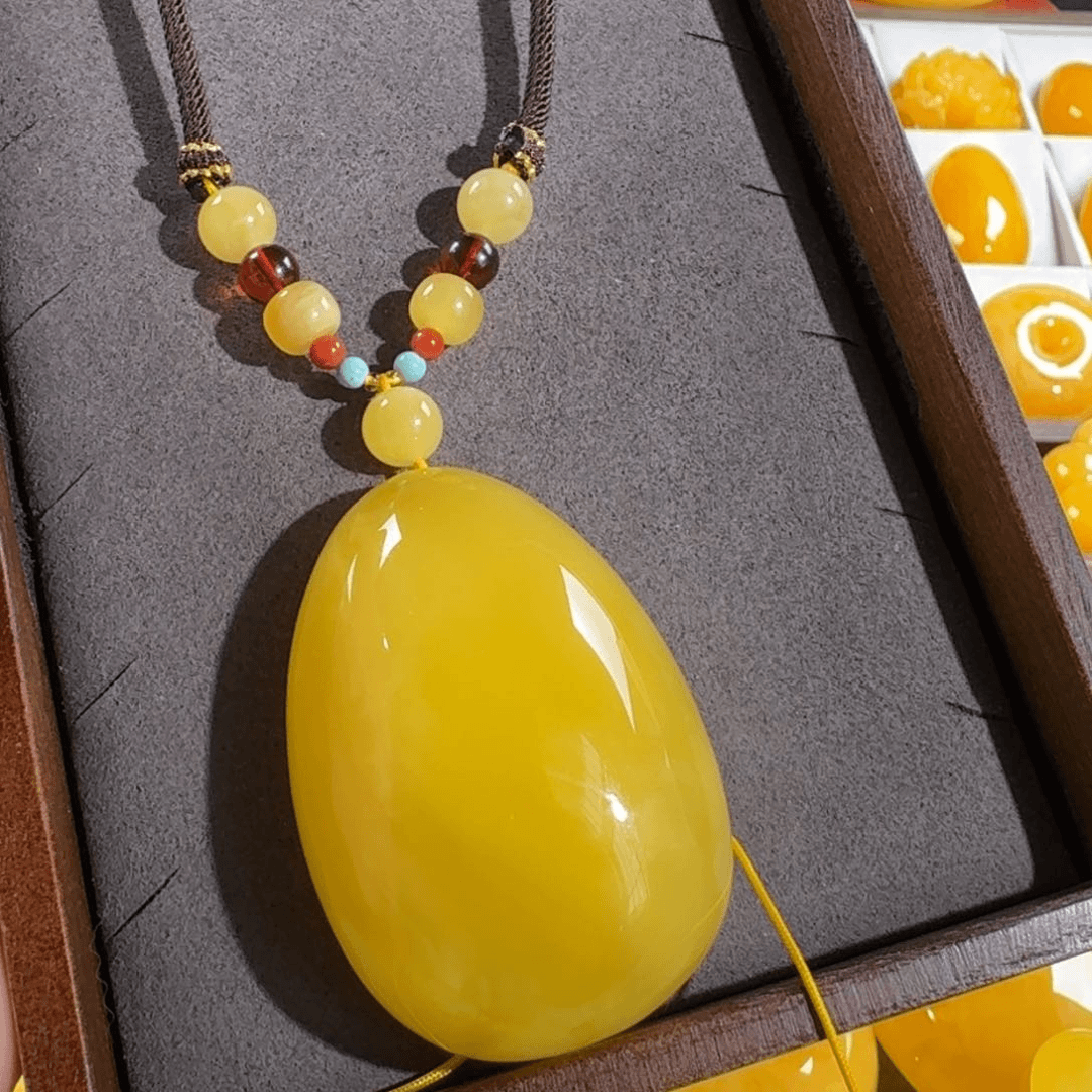 蜜蜡毛衣链未镶嵌