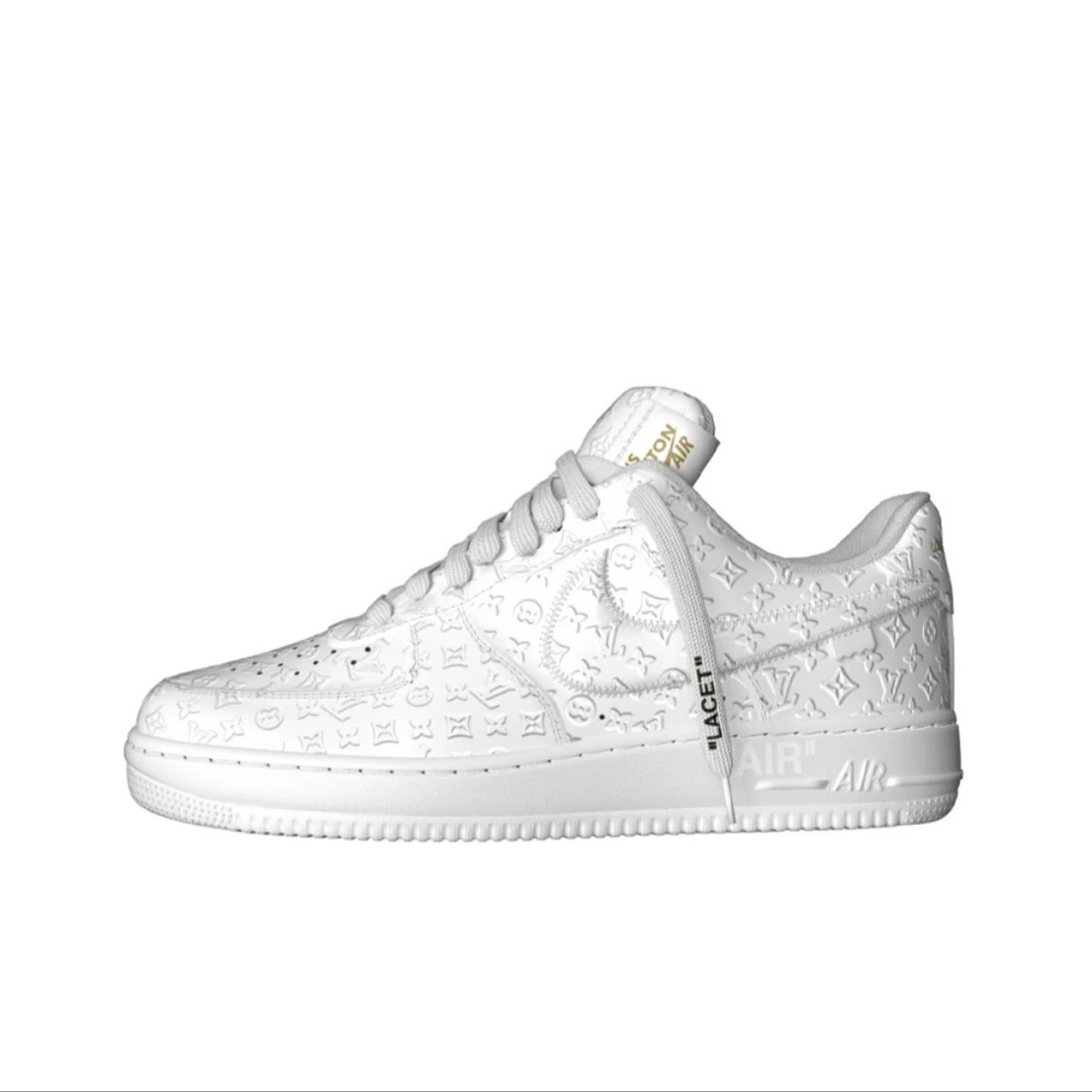 LOUIS VUITTON×NIKE AIR FORCE 1 LOW 白色板鞋 LV联名 1A9V87