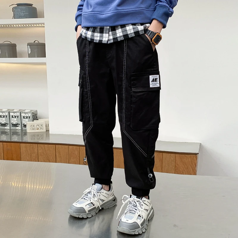 A1037童装秋装裤子新款儿童中大童春秋季工装休闲裤运动长裤潮