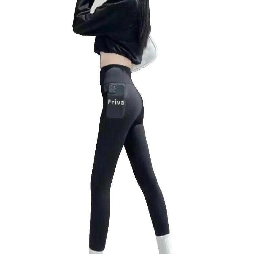 大码百搭弹力高腰口袋芭比裤双兜（单款不加绒）