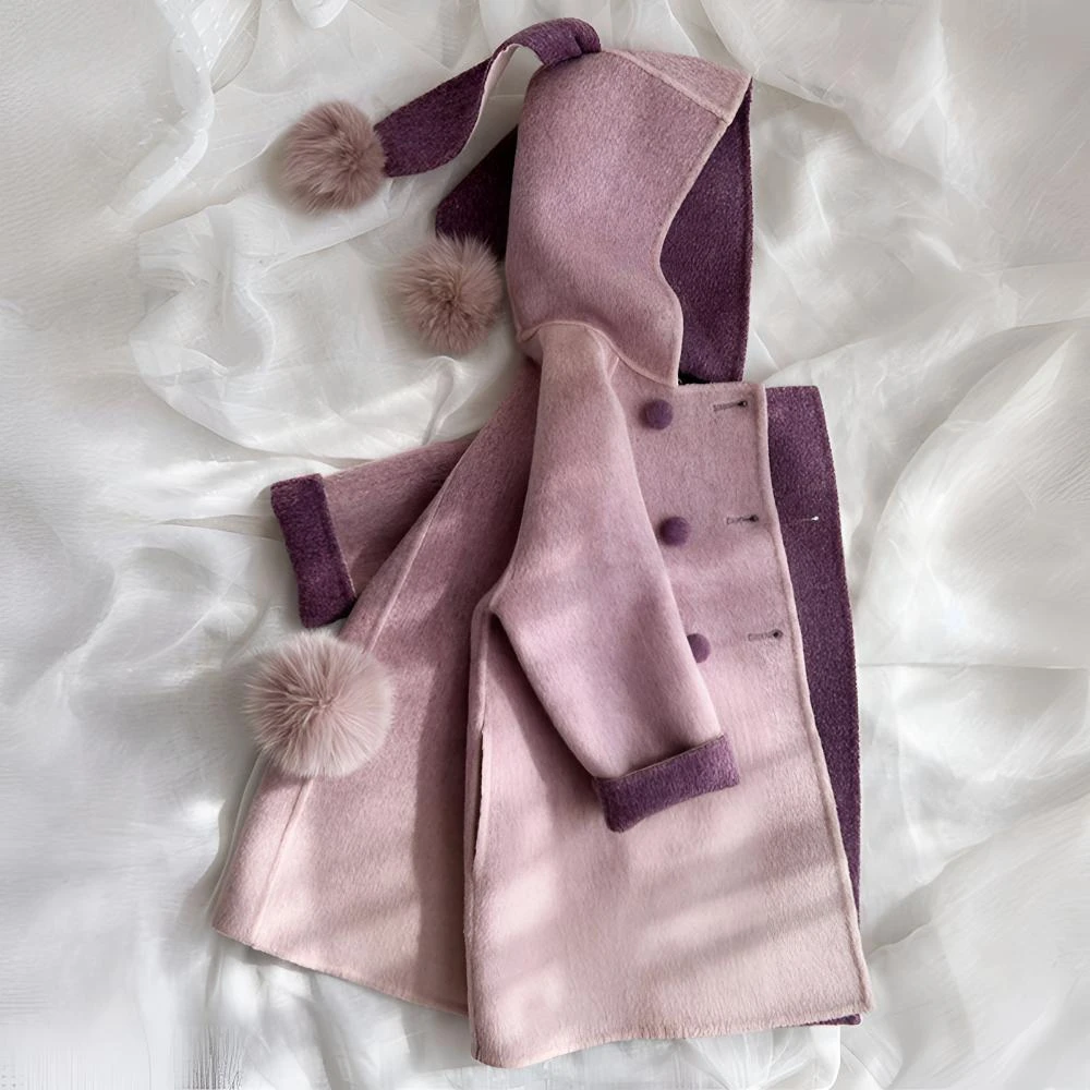 女童大衣秋冬款加绒加厚外套2024新款3-6岁冬季8女孩呢子儿童毛呢