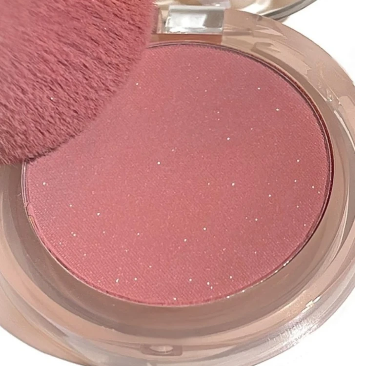 低饱和乌木玫瑰~渐变腮红哑光细闪高光学生党纯欲风自然修容胭脂