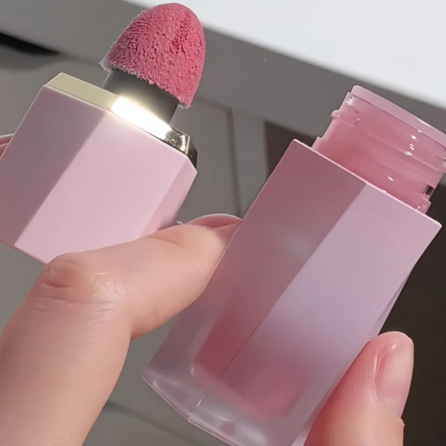 超粉嫩~懒人液体腮红液带气垫提亮肤色均匀灰粉橘粉色胭脂粉晒红