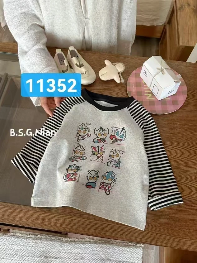 【棉逗熊品牌秋季】男童韩版秋季休闲男童百搭打底衫纯棉-11352