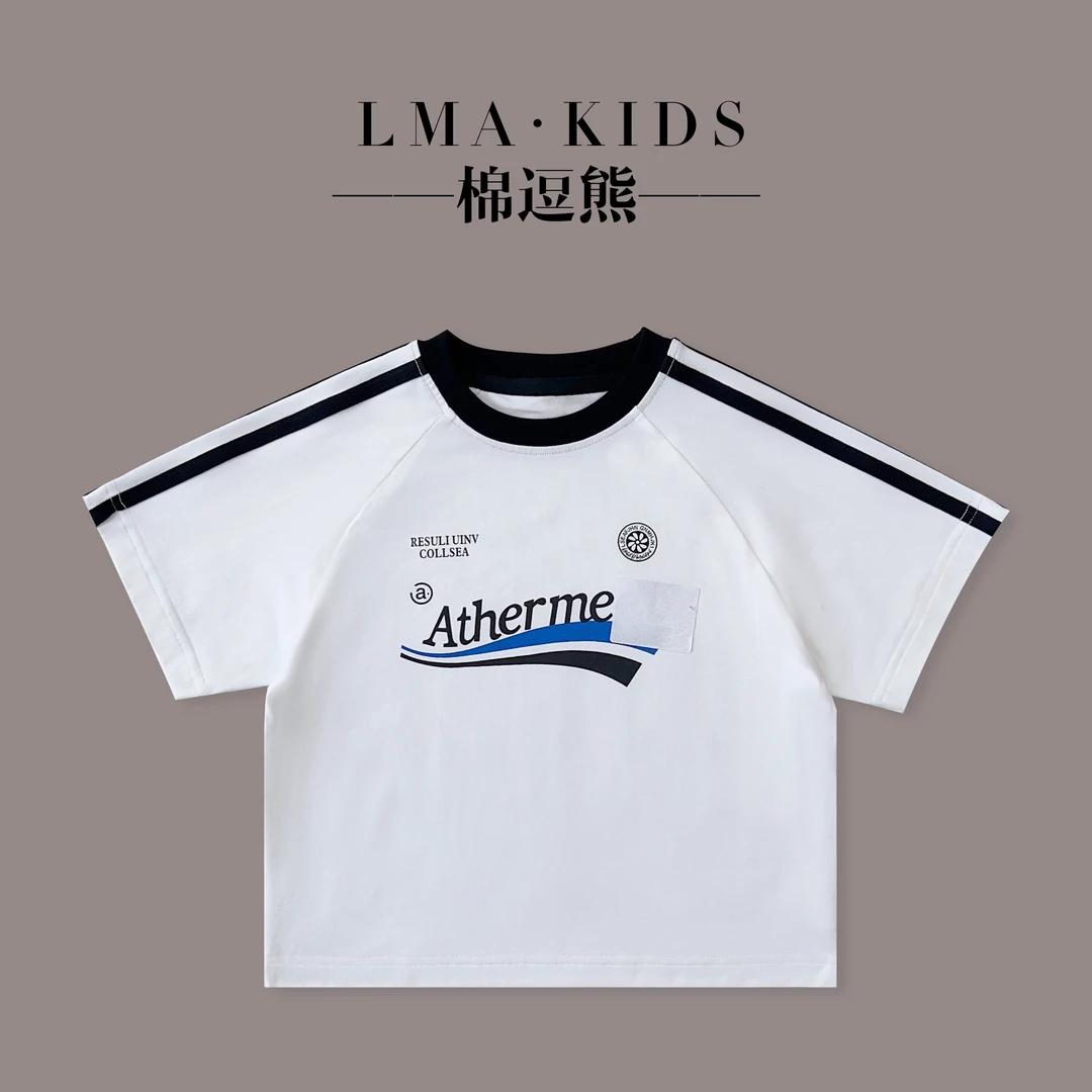 实体【棉逗熊品牌】2024男童韩版夏季休闲中大童百搭T恤-10945