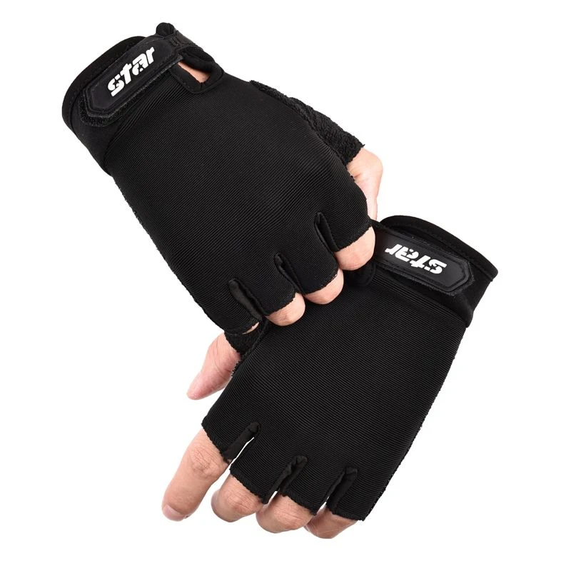 儿童半指手套男护手防滑薄款透气健身运动骑行潮流露指街头小孩女