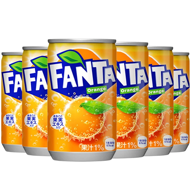 Fanta/芬达日本进口芬达橙味碳酸饮料160ml/罐装汽水