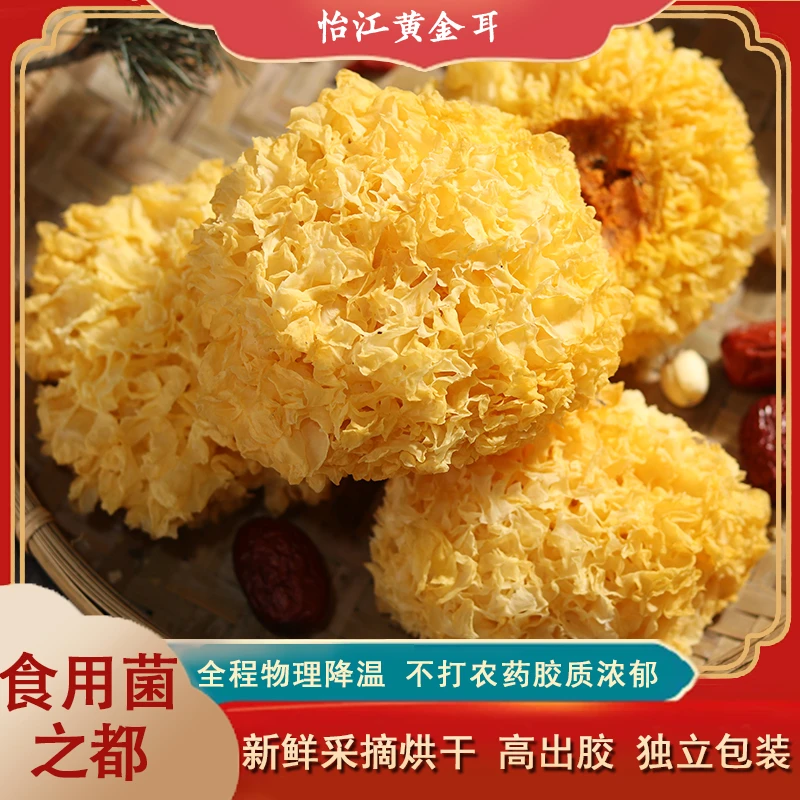 怡江黄金耳古田干银耳大花银耳手工胶质干货雪耳白木耳食用菌软糯