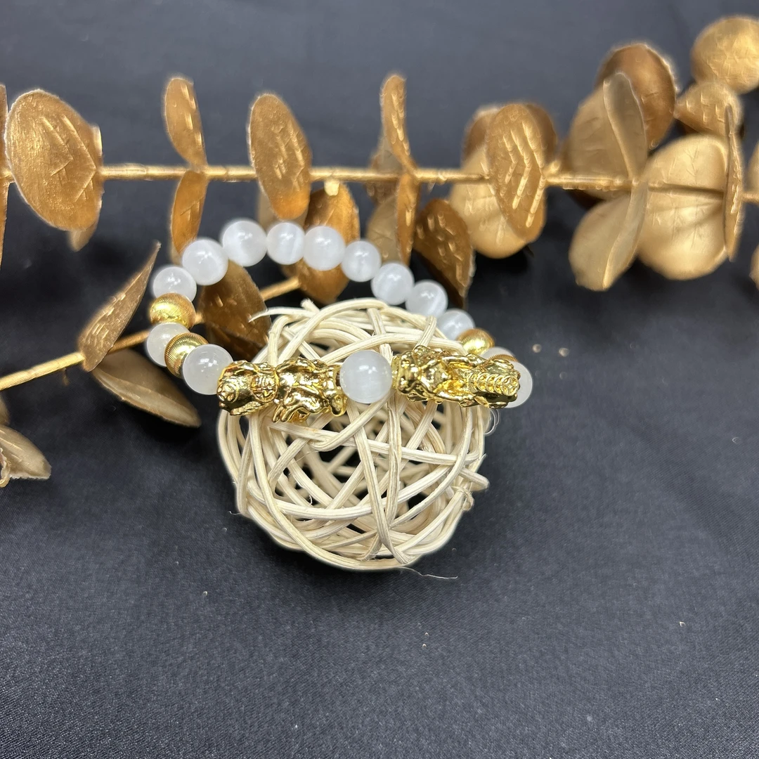 【洛总】和田玉猫眼好事成双貔貅珠珠转运手串128w