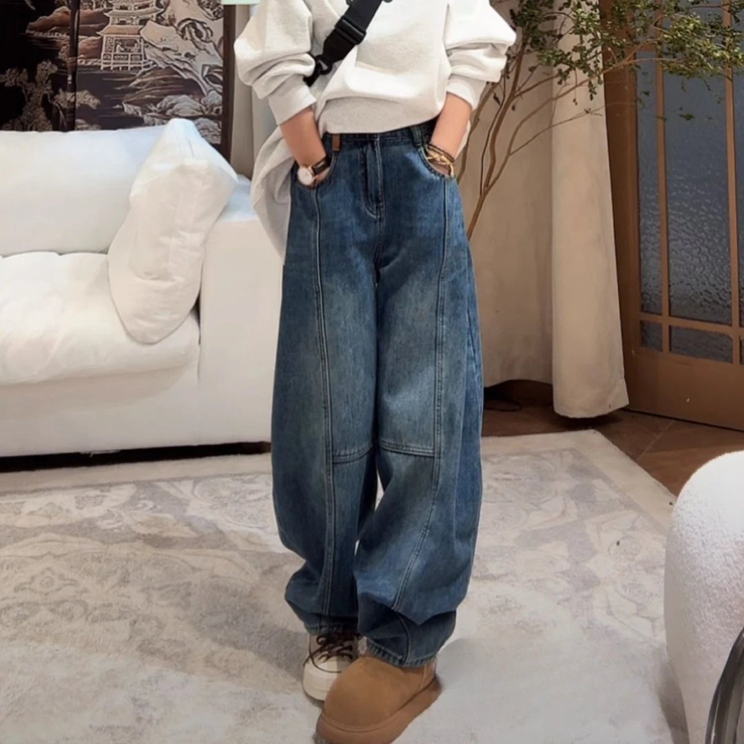 ZUOXIAOQI拽姐加绒加厚牛仔裤（裤长106-108）