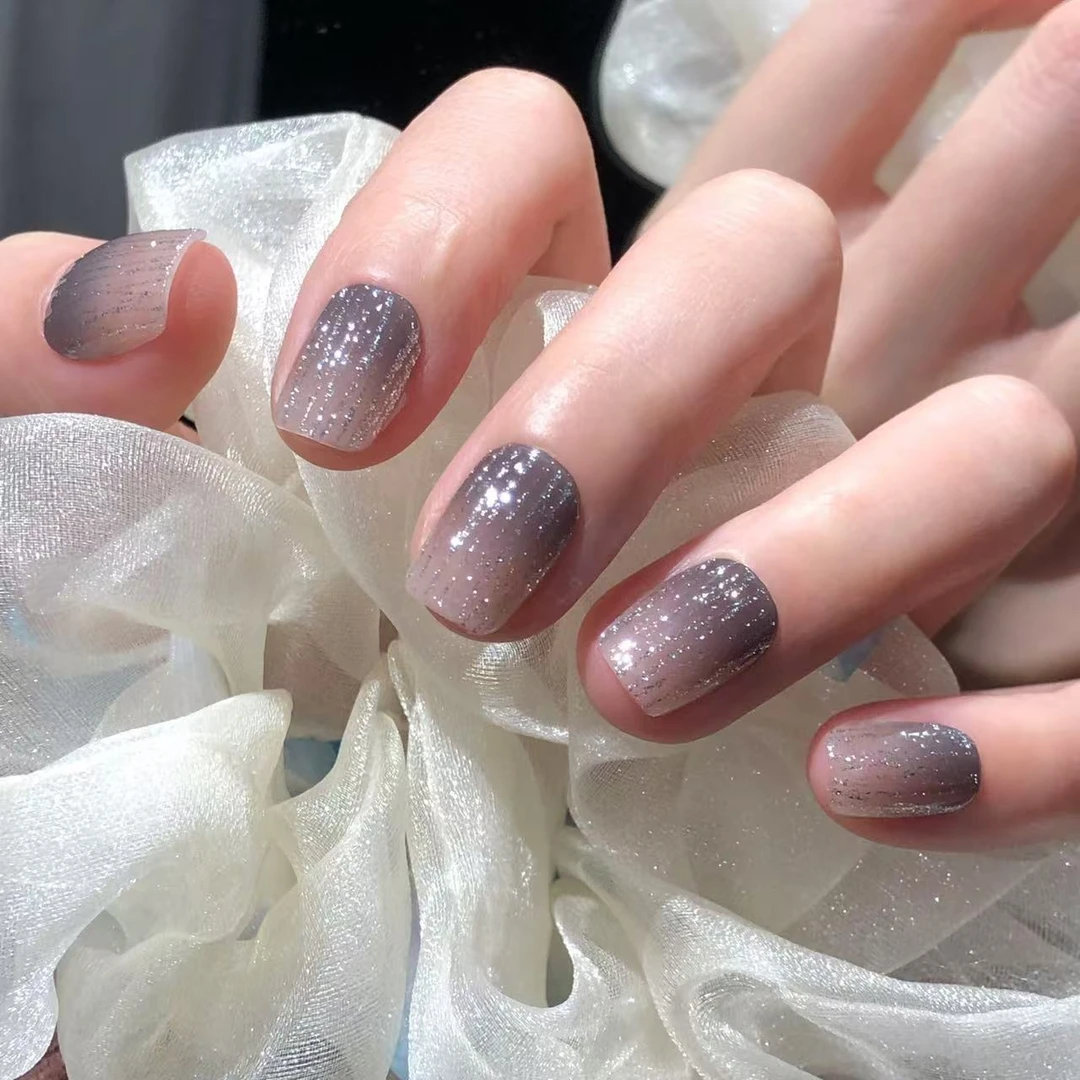 喵公子【夜海微光】纯手工穿戴甲可拆卸美甲光疗甲