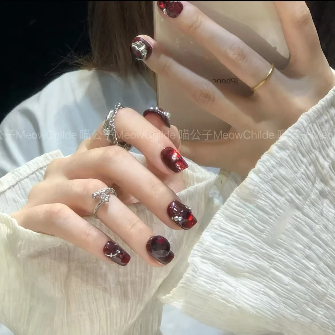 喵公子【王妃】纯手工穿戴甲可拆卸美甲光疗甲