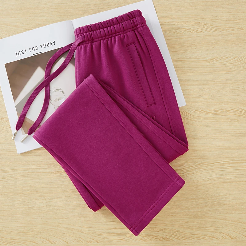 全棉运动裤女直筒裤春秋款2025年新款宽松大码长裤休闲裤高腰卫裤