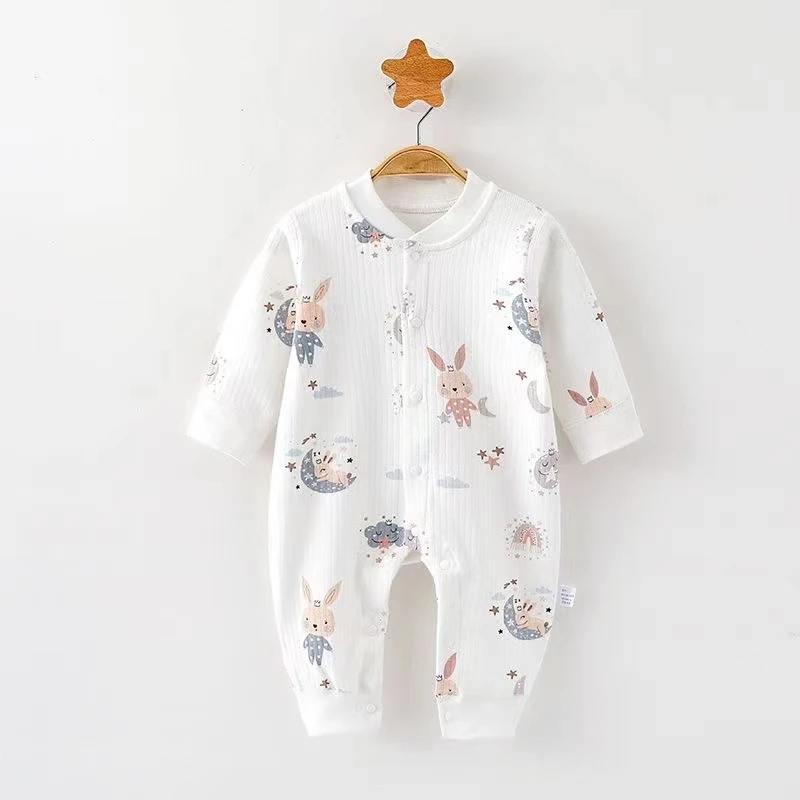 新生婴儿衣服春秋装夏季兔宝宝连体衣纯棉初生幼儿蝴蝶衣和尚服