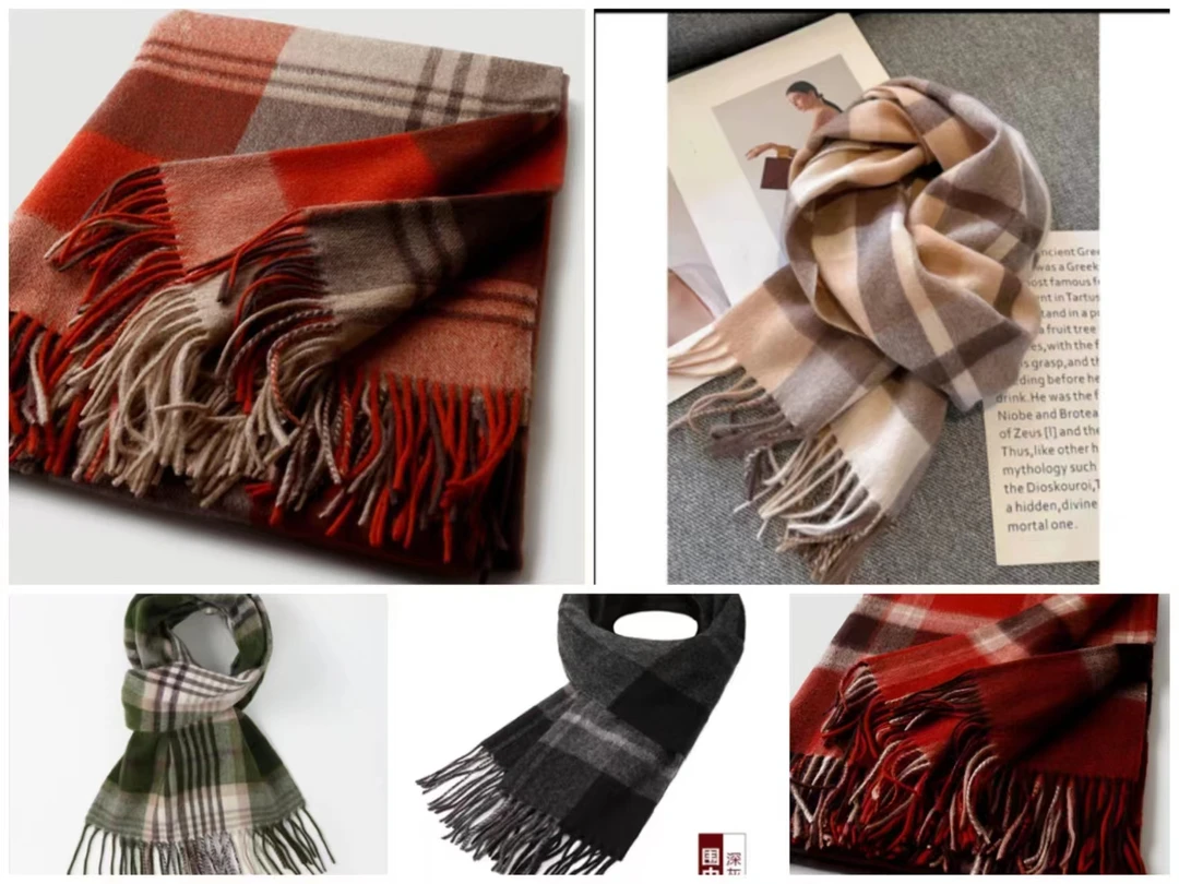 Y022 格格英伦风 纯羊毛厚款140g围巾 32*180 冬季保暖过冬标配