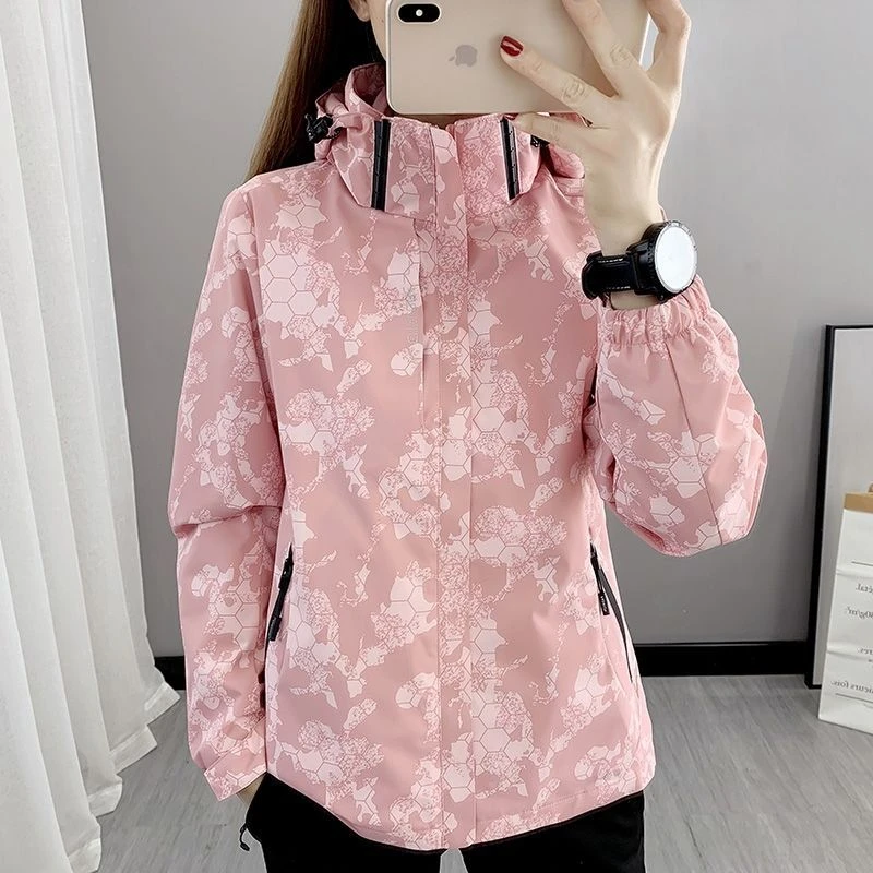 冲锋衣外套女三合一加绒加厚新款两件套可拆卸户外登山服防风防水
