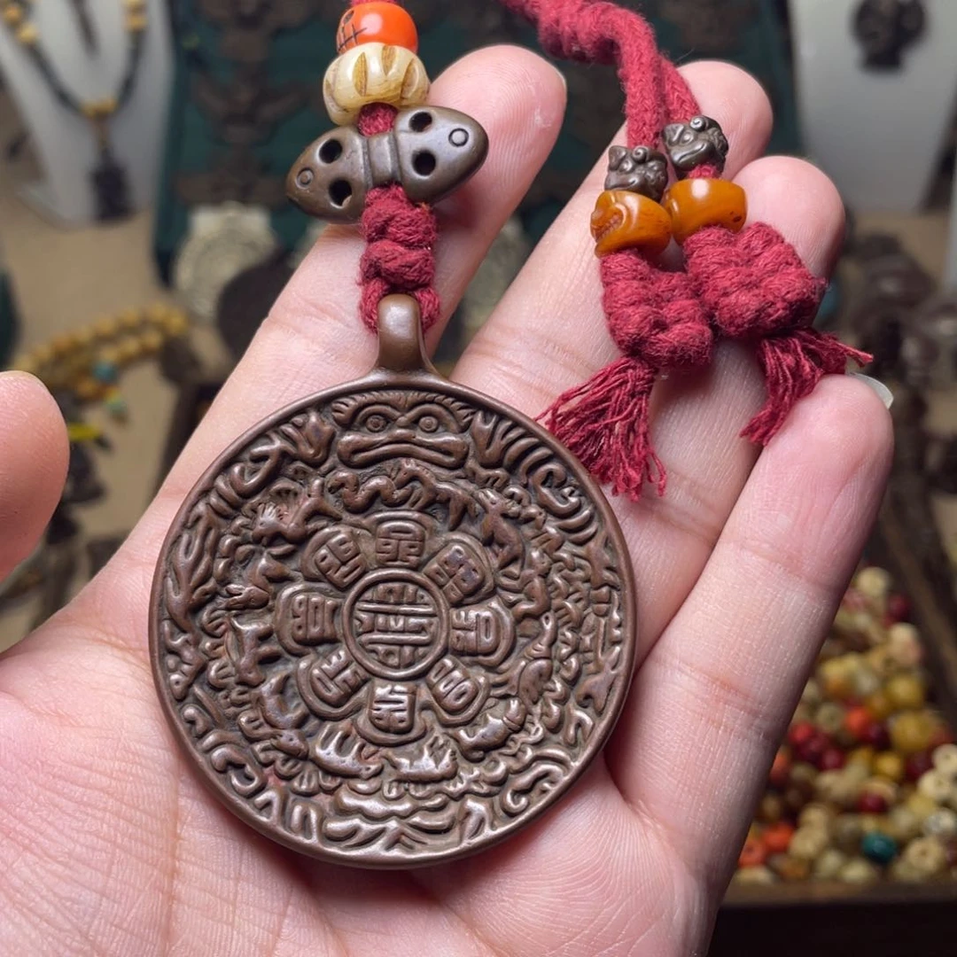 藏传精工蛙嘴九宫八卦牌