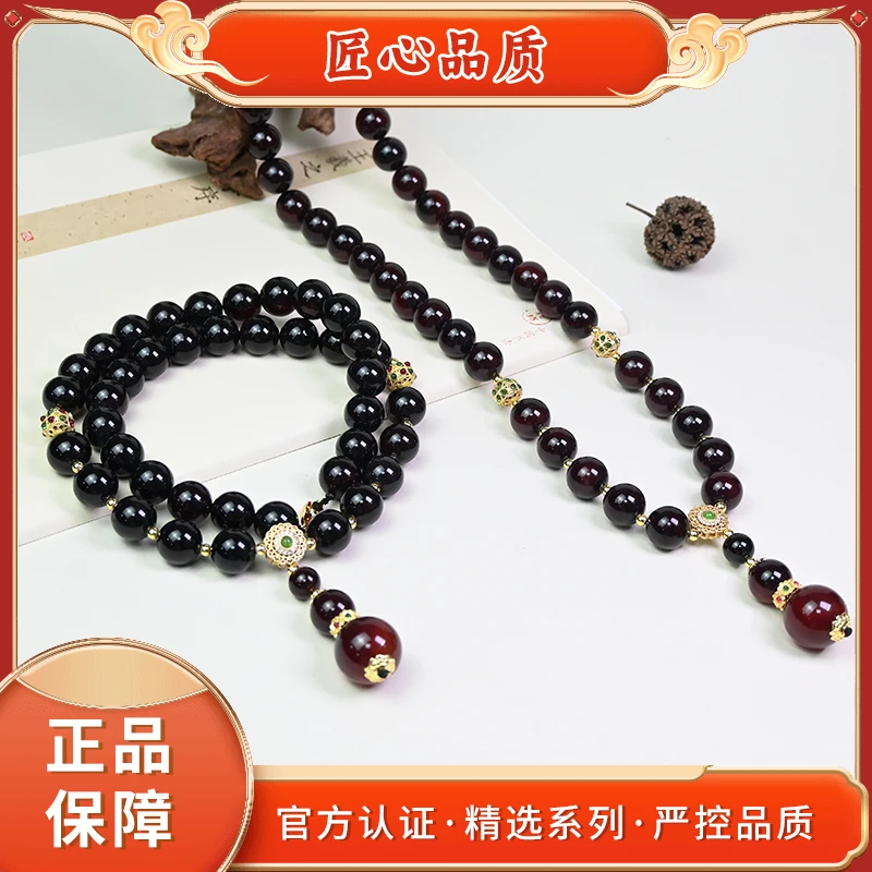 【金凤祥珠宝】ML2639-精美雪珀灵识玛瑙颈饰项链-多样性只发一件