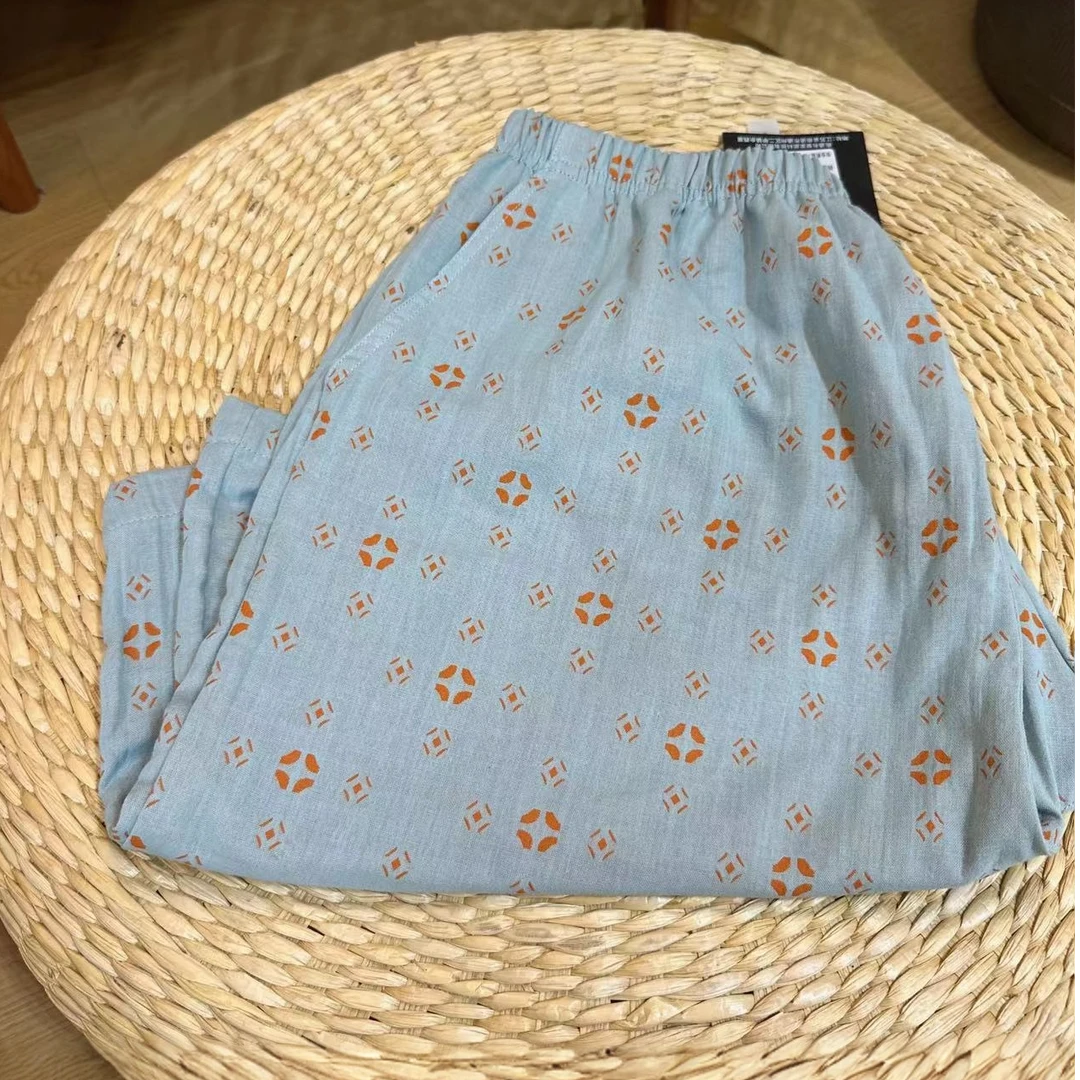 【雅趣】 A类60支纯棉双层纱 中长短裤 男女同款