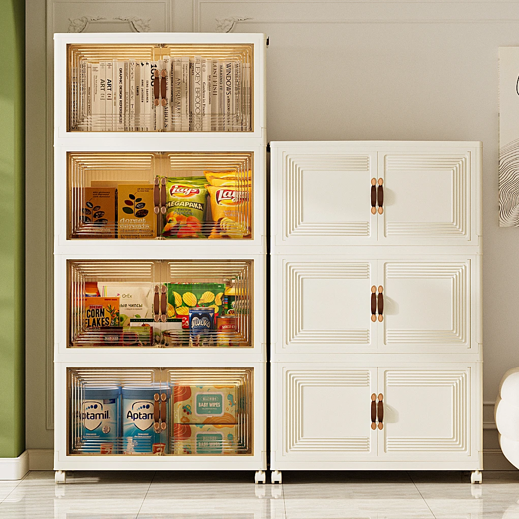 YS56cm面宽磁吸双开门可折叠免安装收纳柜