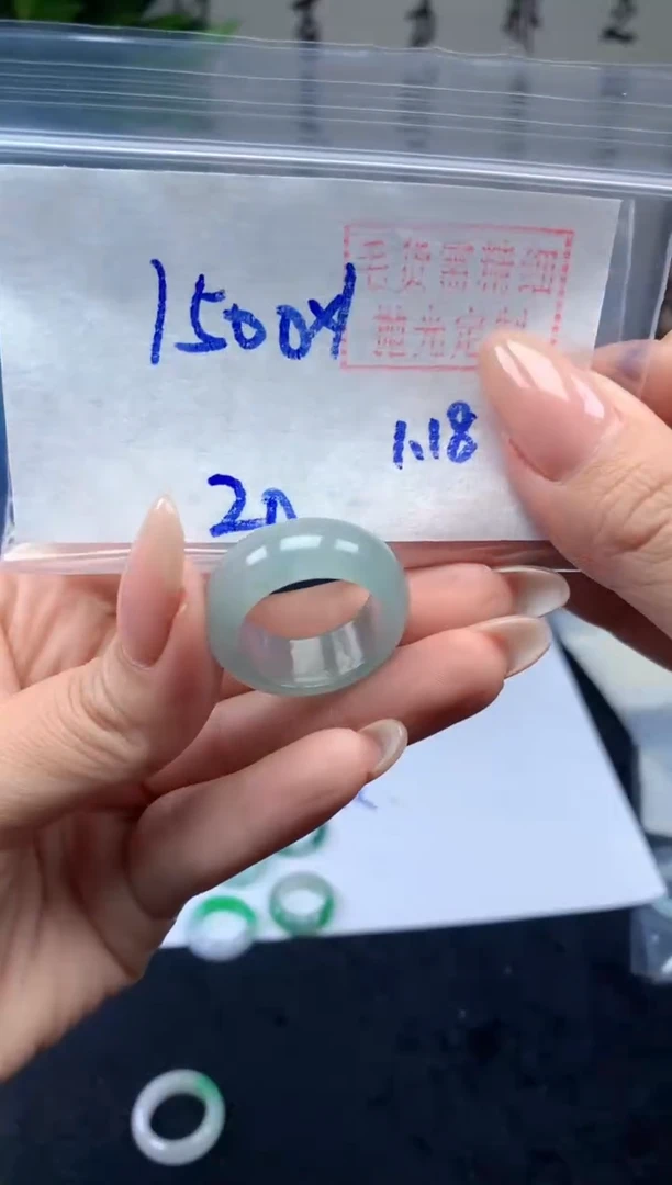 【闪购商品】定制翡翠未镶嵌戒圈#1500元-毛货需精细抛光