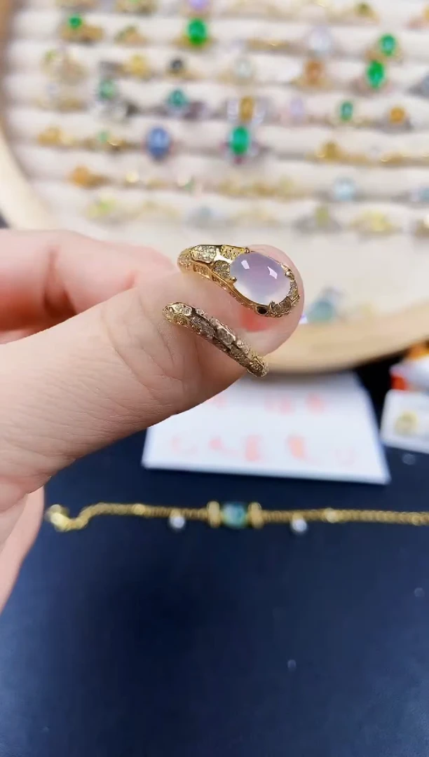 翡翠戒指银S925镶嵌213849