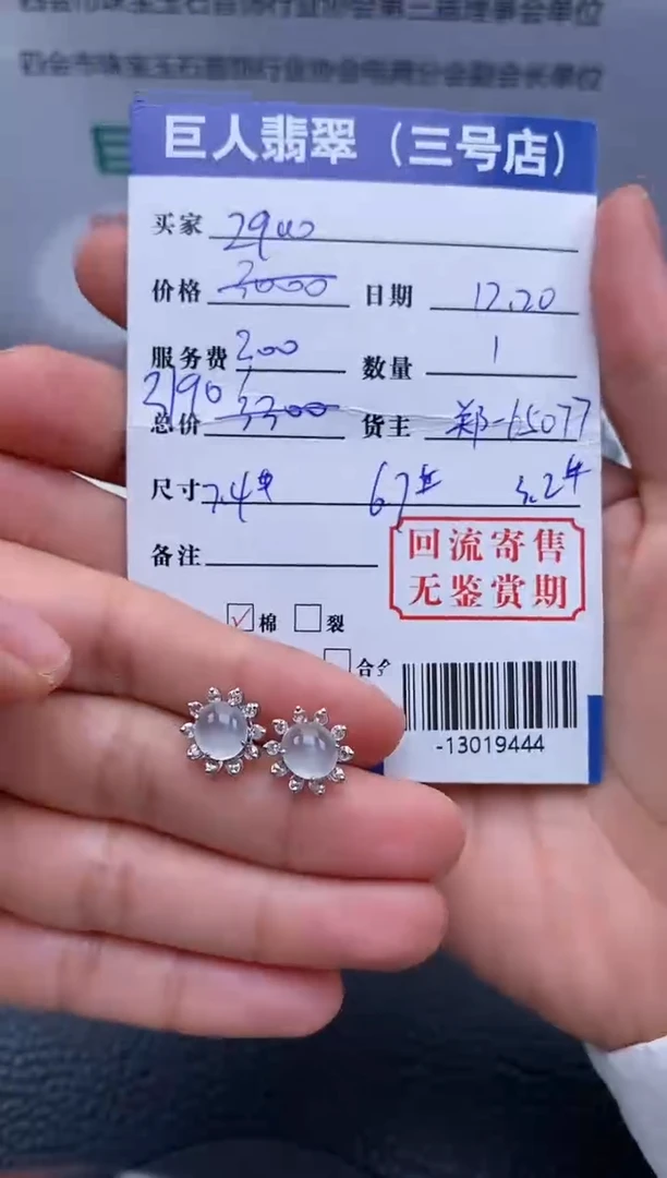 【闪购商品】翡翠耳饰18K金镶嵌多人-13019444