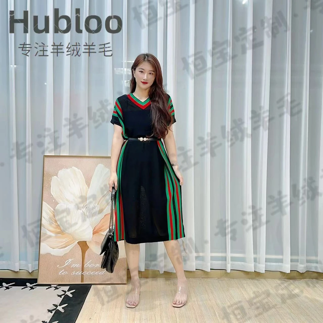 4073   多金大码气质减龄长款A字裙子春秋季女装设计连衣裙女