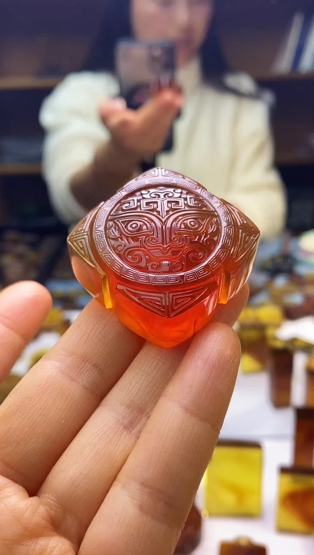 琥珀颈饰未镶嵌SN92-37（四方来财）