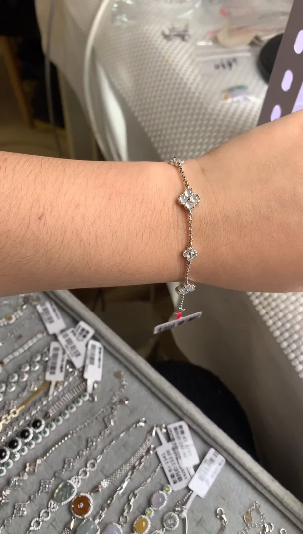 银S925镶嵌戒指翡翠手链5