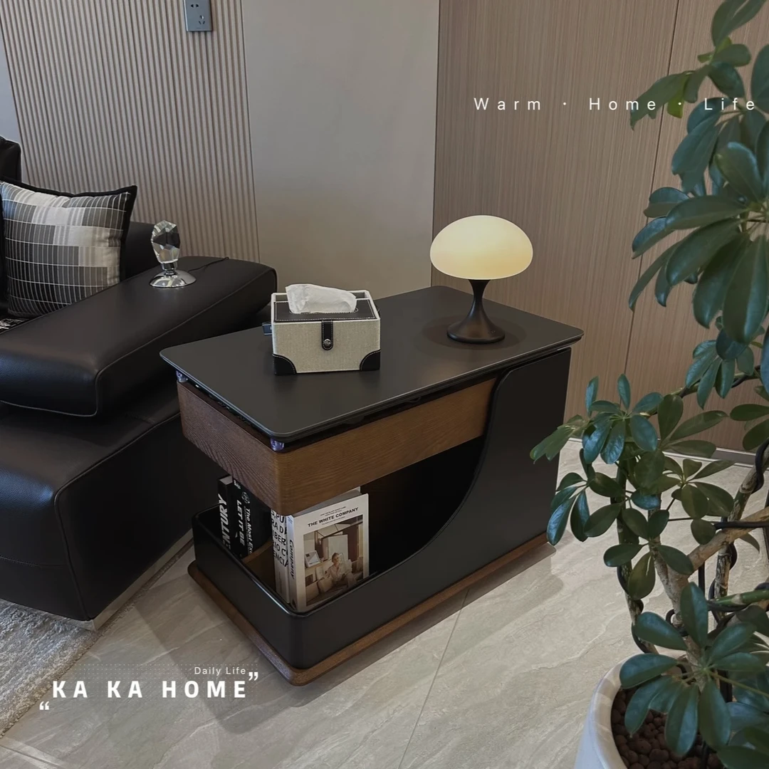 【移动巴士小餐车】现代简约移动小户型客厅沙发家用推车可升降边几