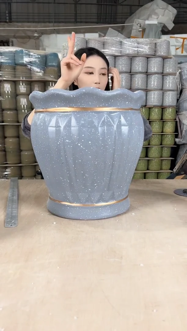 【闪购商品】陶瓷荷口加高灰点大号30x30