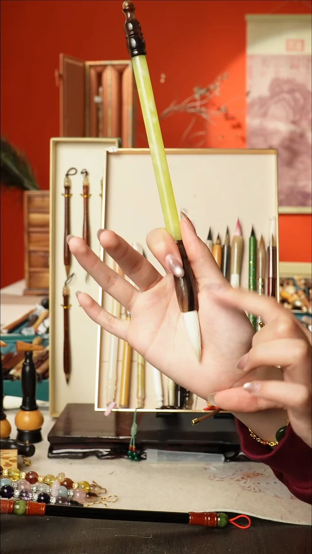 148号闪孤品高货毛笔链接 清水试笔 蘸墨不退