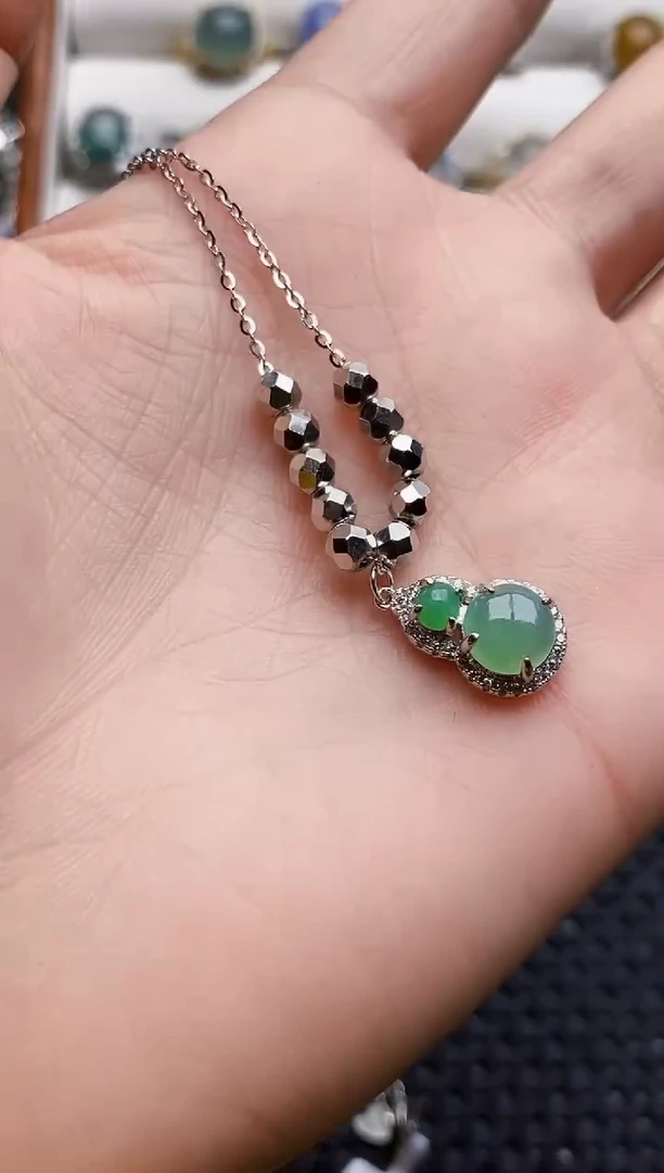 银S925镶嵌戒指翡翠8395