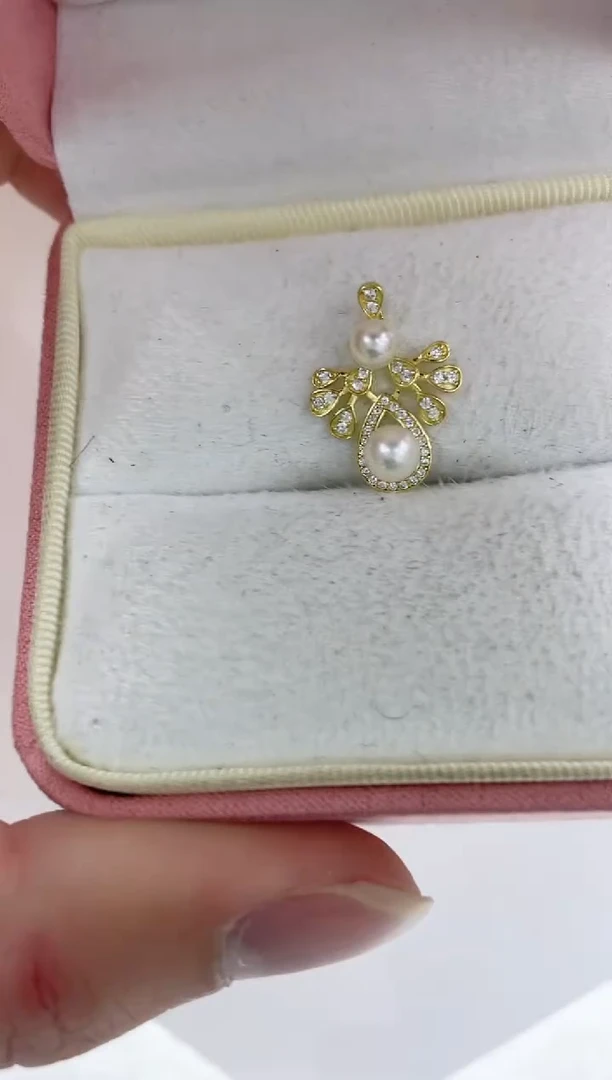 【闪购商品】海水珍珠吊坠(不含链)银S925镶嵌海水珍珠吊坠