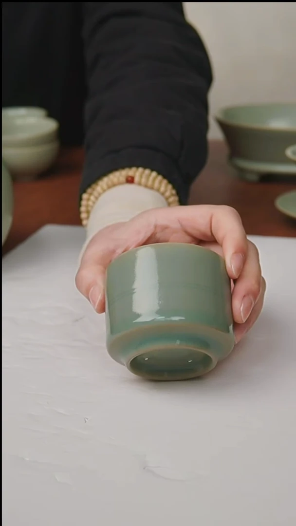 杯子瓷富山严选汝瓷，