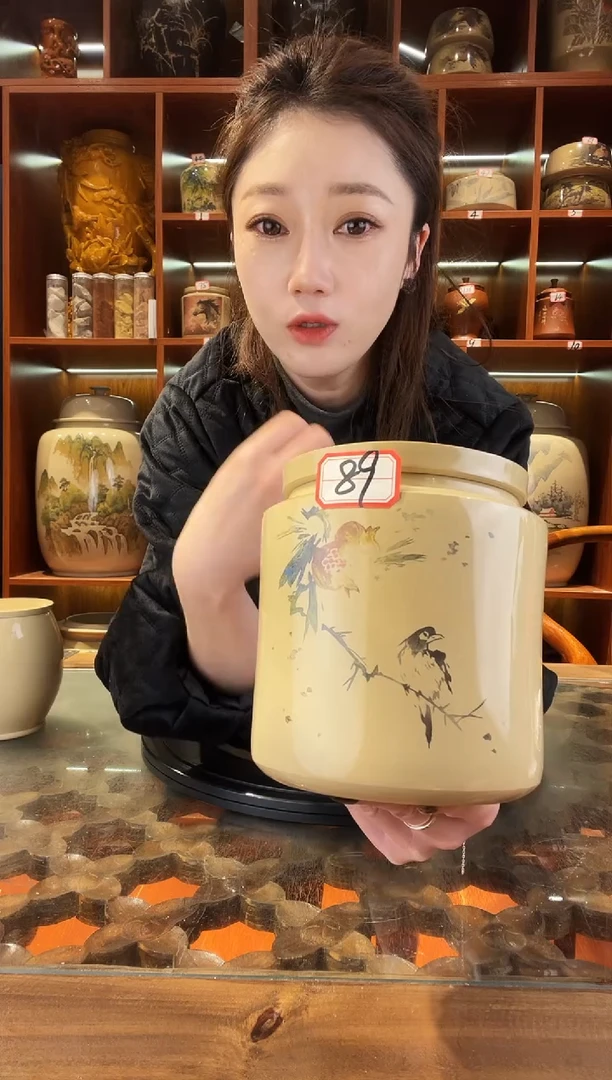 罐李旭泽作品白泥小茶罐@89