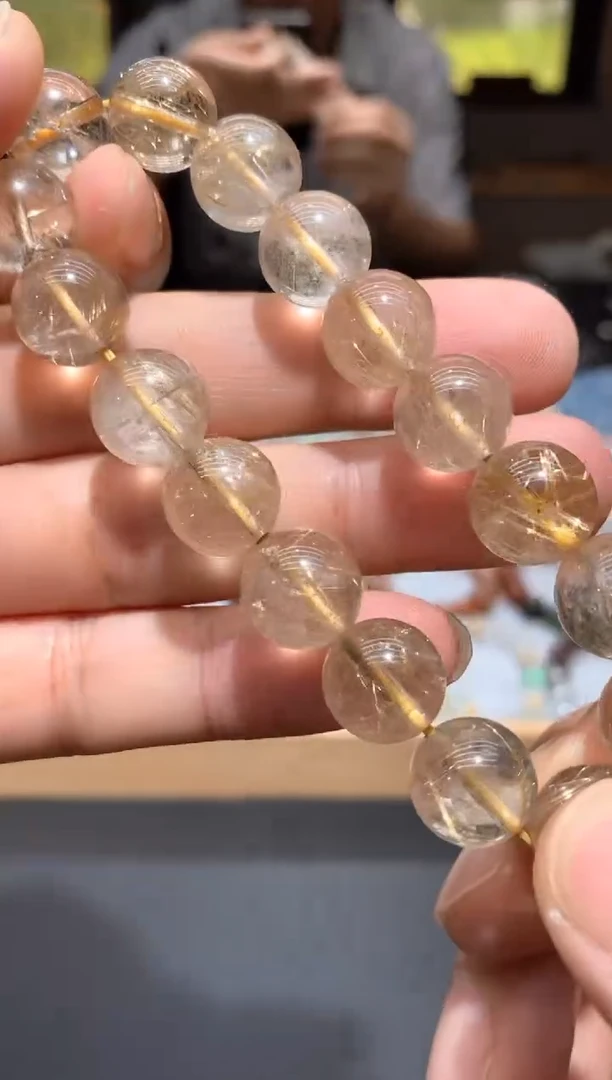 水晶手链未镶嵌D36发晶手链12.6mm