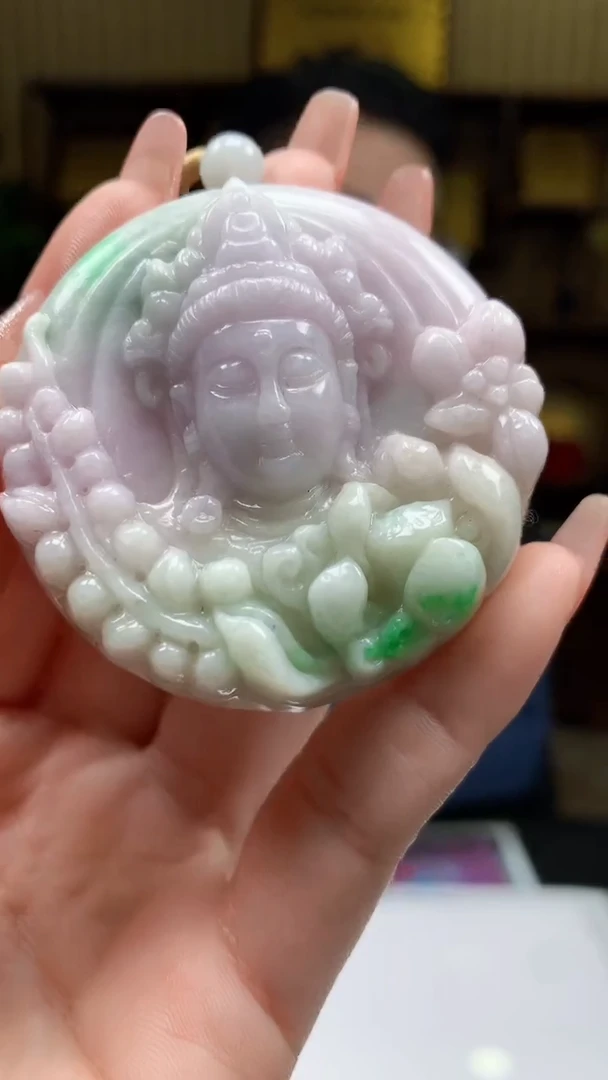 【闪购商品】定制翡翠未镶嵌1071-毛货挂件17