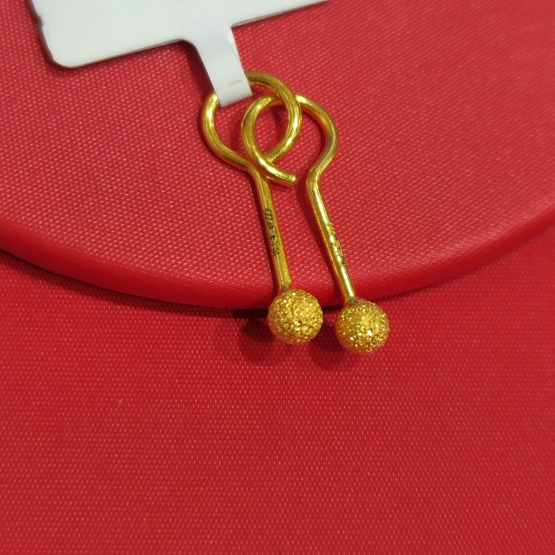 【思思专享】 足金999饰品 球球耳钉 XP 0.83