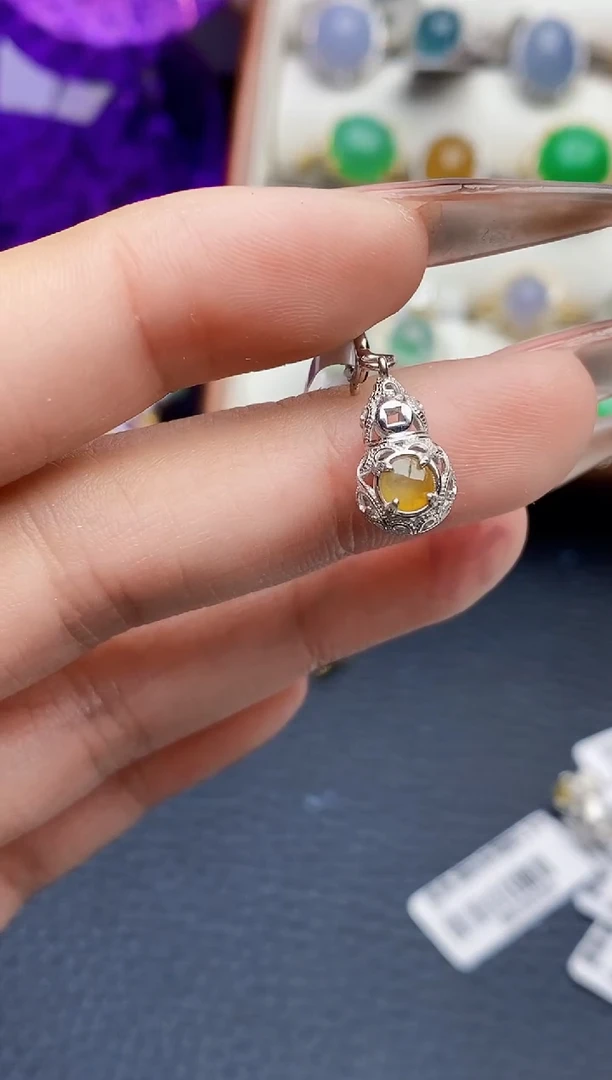 银S925镶嵌戒指翡翠期*2513