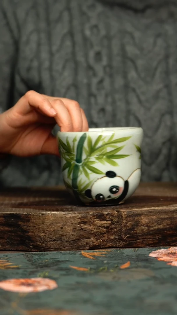 【闪购商品】杯釉下彩手工手绘同款陶器