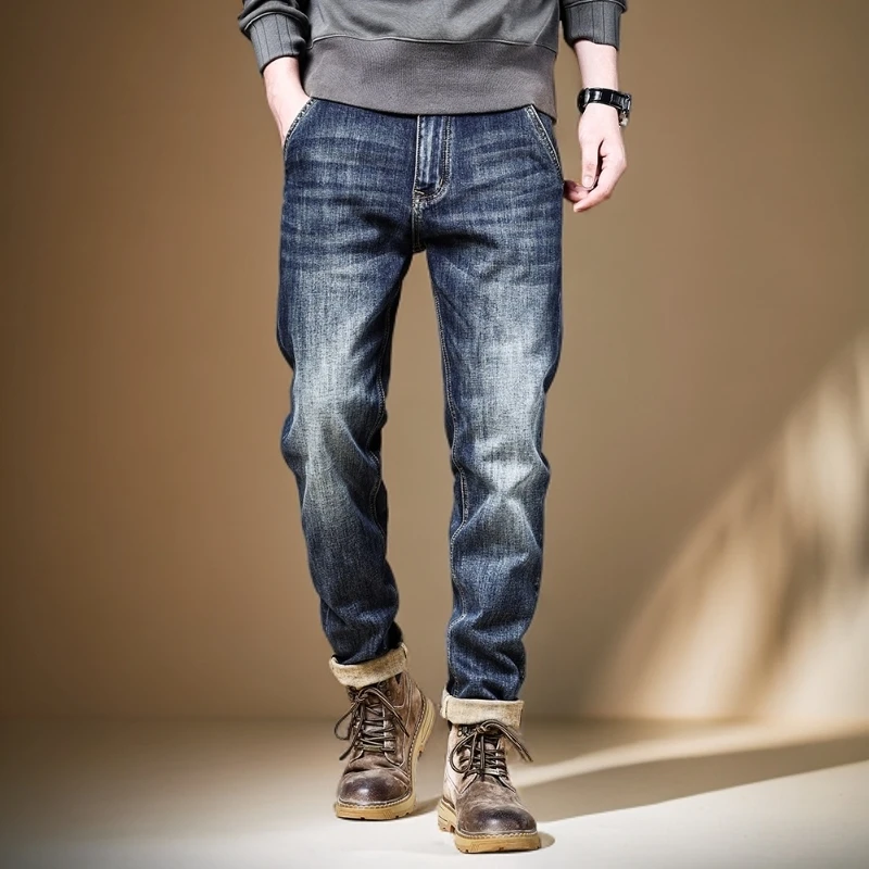 DIIIVERGOM美式休闲提花春秋复古长裤牛仔裤男士秋季朋克风时尚