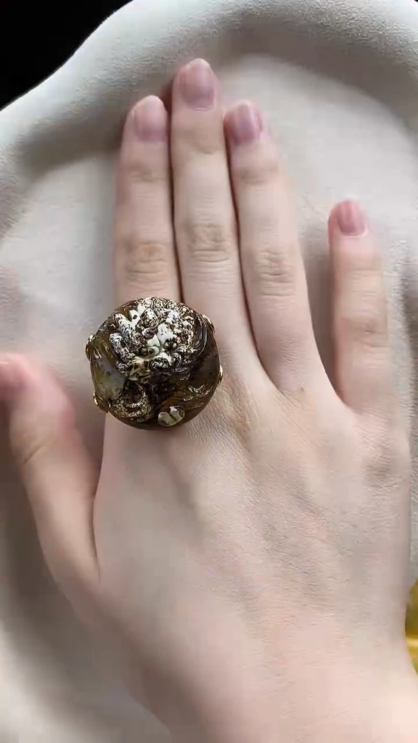 未镶嵌琥珀戒指戒指