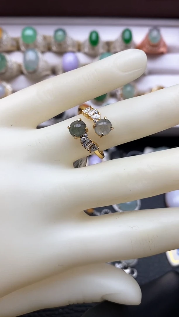 【闪购商品】翡翠戒指银S925镶嵌/0005